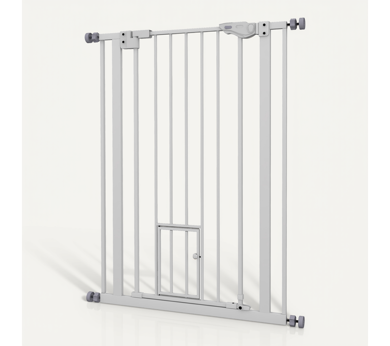 Barrière De Sécurité Animaux Réglable 2 Portes Acier