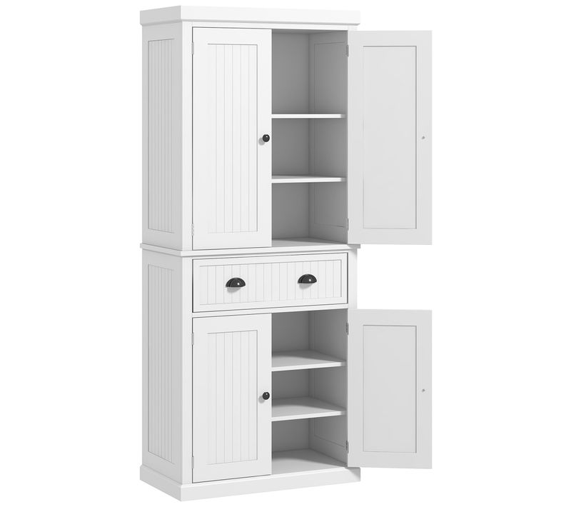 Buffet Haut Multi-rangement - 4 Portes, Grand Tiroir