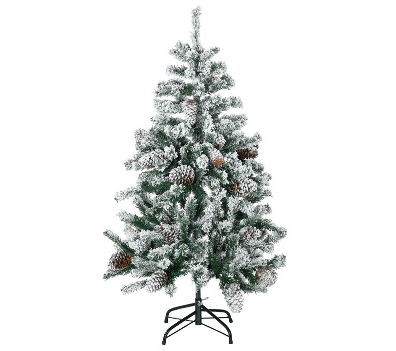 Sapin De Noël Artificiel Aspect Enneigé Pied Support Inclus