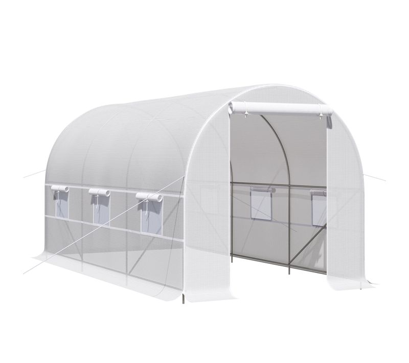 Serre De Jardin Tunnel Surface Sol 8 M² Dim. 4 X 2 X 2 M