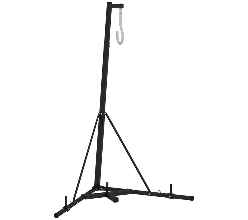 Support Sac De Frappe Sur Pied Réglable Pliable Acier Noir