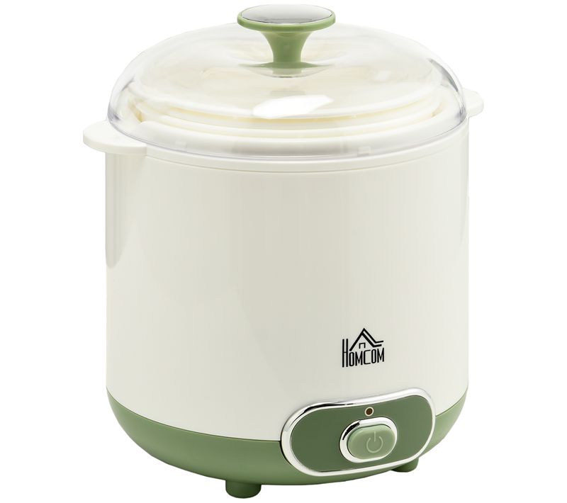 Yaourtière 20 W - 2 Récipients 1,5 L, Panier Filtre - Blanc Vert
