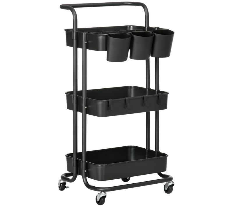 Desserte De Cuisine Multi-rangement Acier Abs