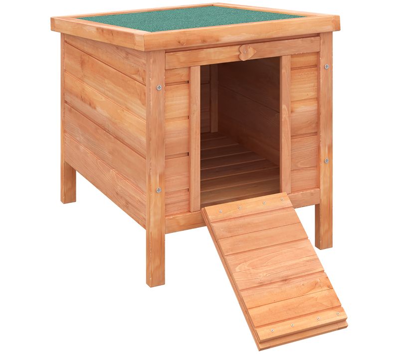 Clapier De Sol Niche Enclos Pour Lapin Bois Sapin Pré-huilé