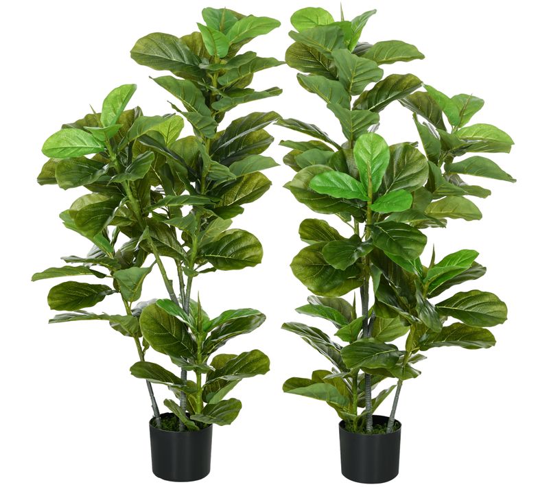 Lot De 2 Ficus Lutea Artificiels