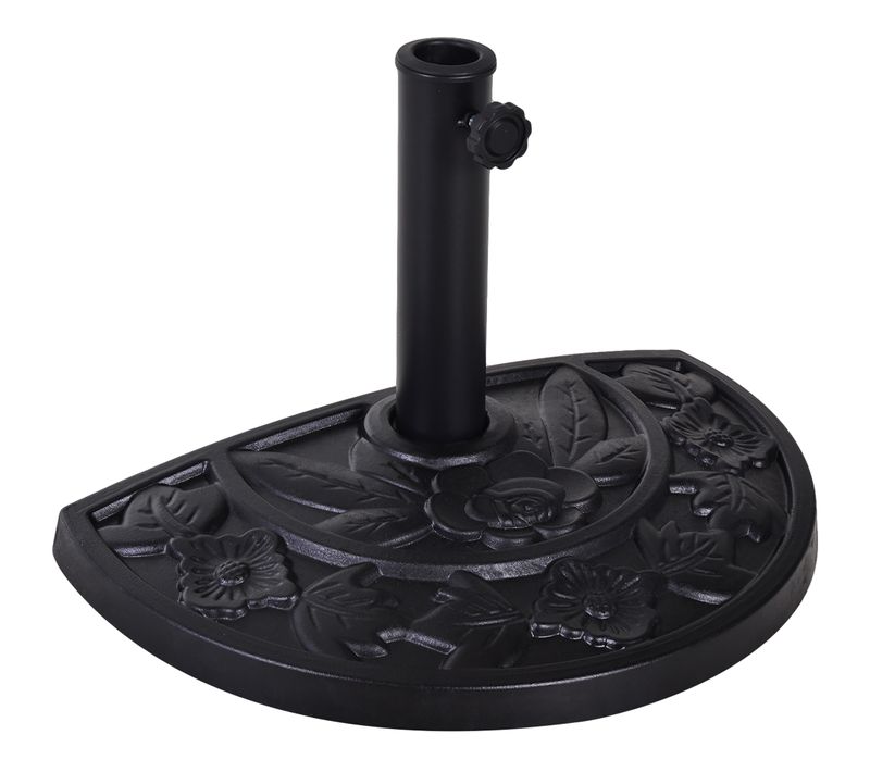 Pied De Parasol Demi-cercle Résine Imitation Fonte