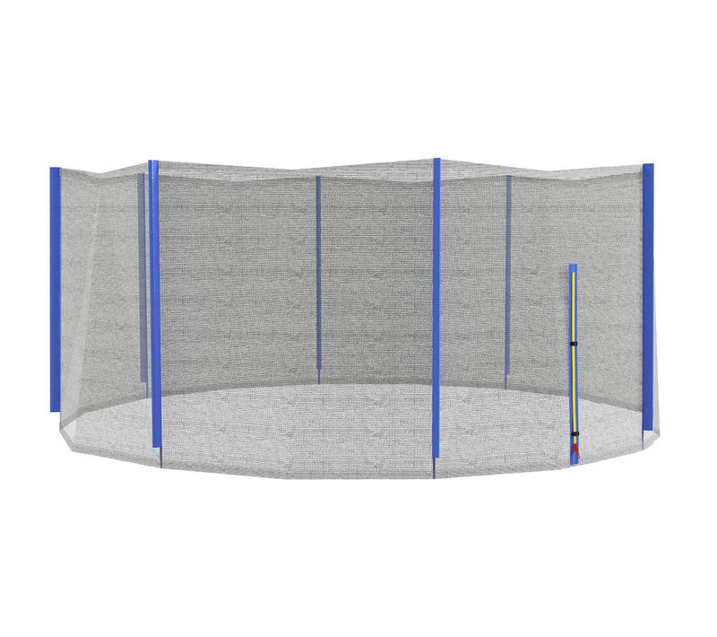Filet De Sécurité Trampoline Porte Zipée D. 366 Cm 8 Poteaux