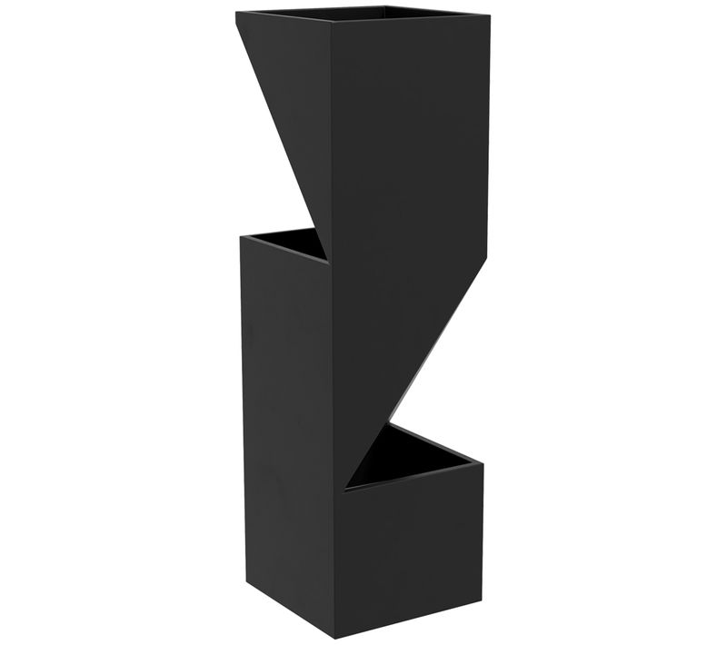 Pots Pour Plantes D'intérieur 3 Zones De Plantation Trous De Drainage Métal Noir