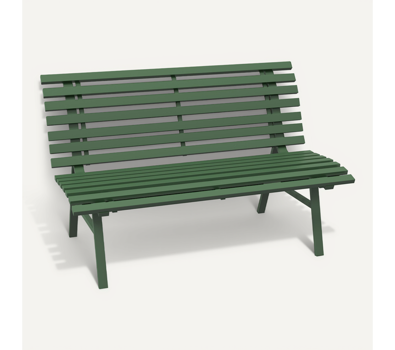 Banc De Jardin 2 Places Assise Dossier à Lattes Alu