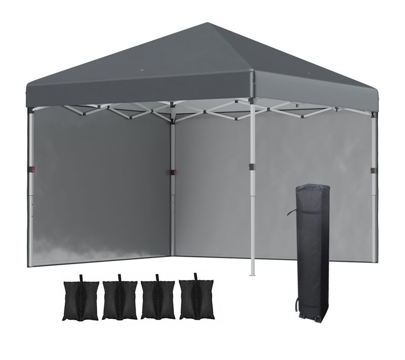 Tonnelle Barnum Pop-up Uv 30+ 3x3m Sac Transport Inclus Anthracite