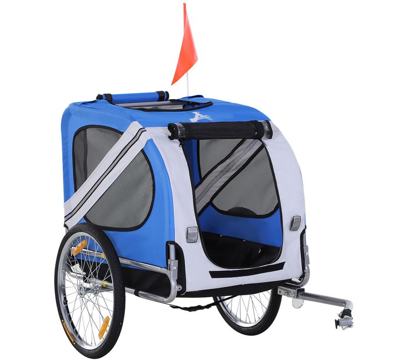 Remorque Vélo Pour Chien Animaux Pliable Barre Attelage Inclus