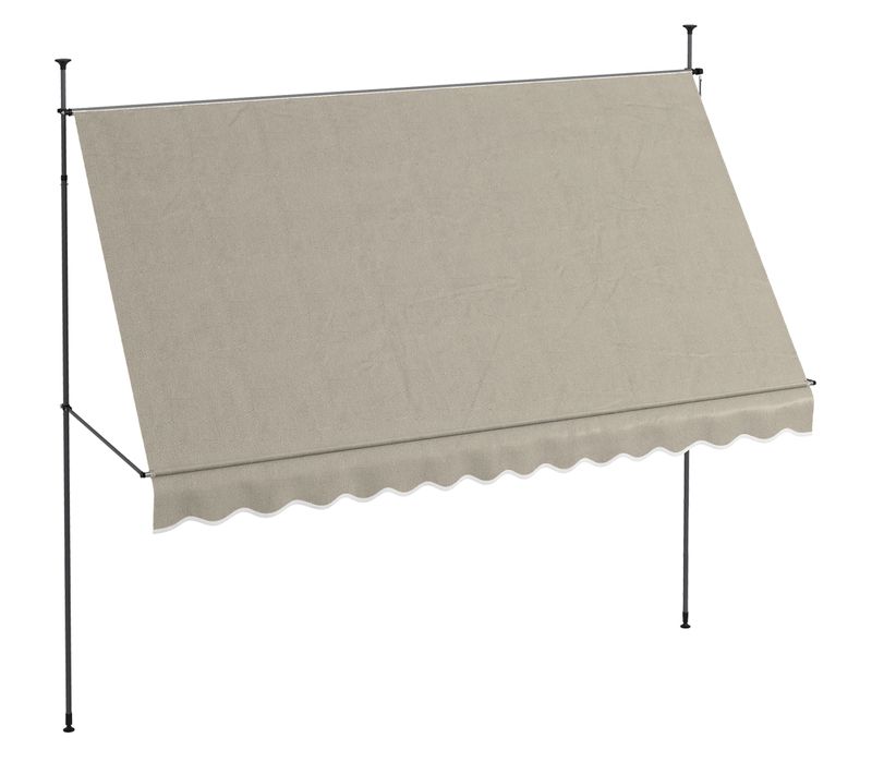 Store Banne Autoportant Manuel Rétractable Réglable Métal Alu Polyester