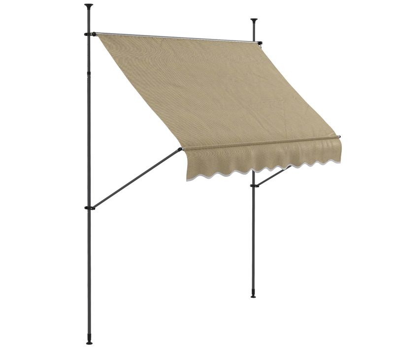 Store Banne Autoportant Manuel Rétractable Réglable Métal Alu Polyester