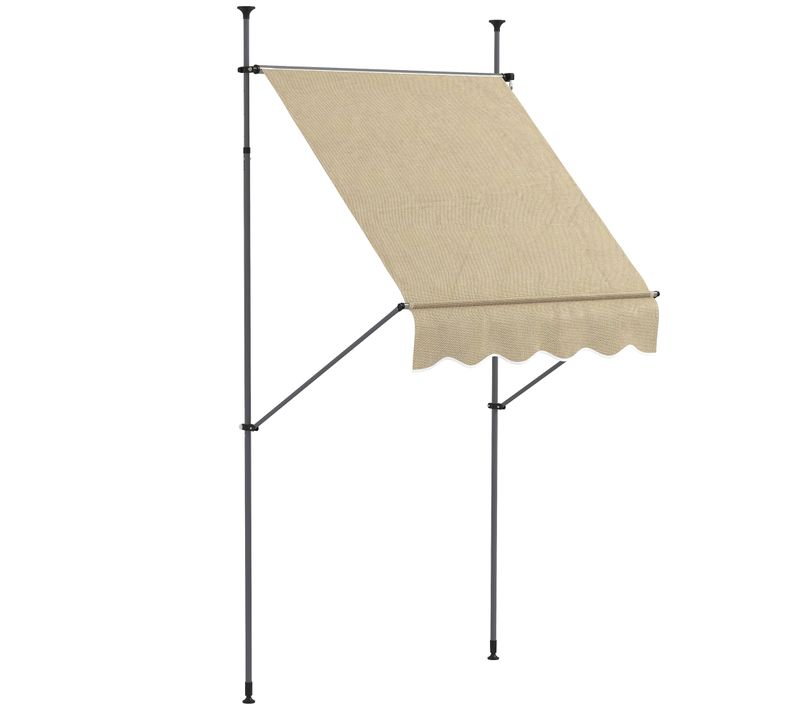 Store Banne Autoportant Manuel Rétractable Réglable Métal Alu Polyester