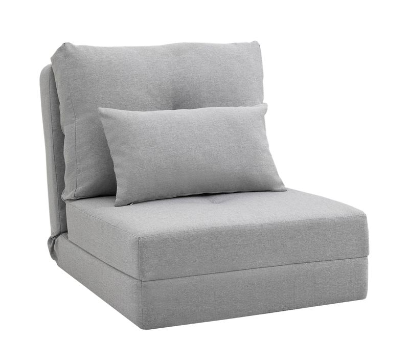 Fauteuil Convertible Chauffeuse Inclinable - Coussin Inclus - Tissu