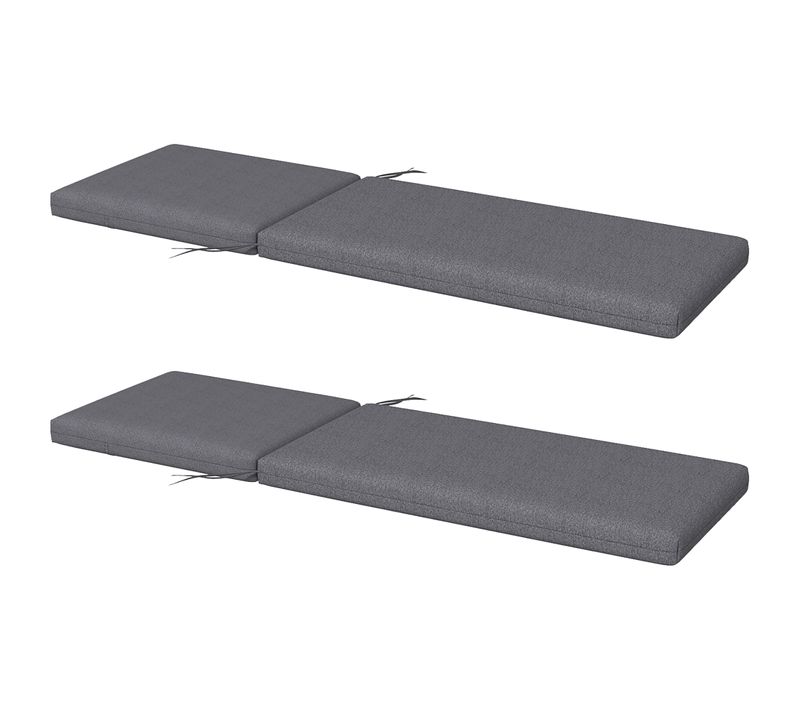 Lot De 2 Matelas Pour Transat - Dim. 190,5l X 58,4l X 7h Cm