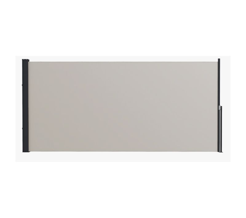 Store Latéral Brise-vue Paravent Rétractable Dim. 3l X 1,40h M Gris