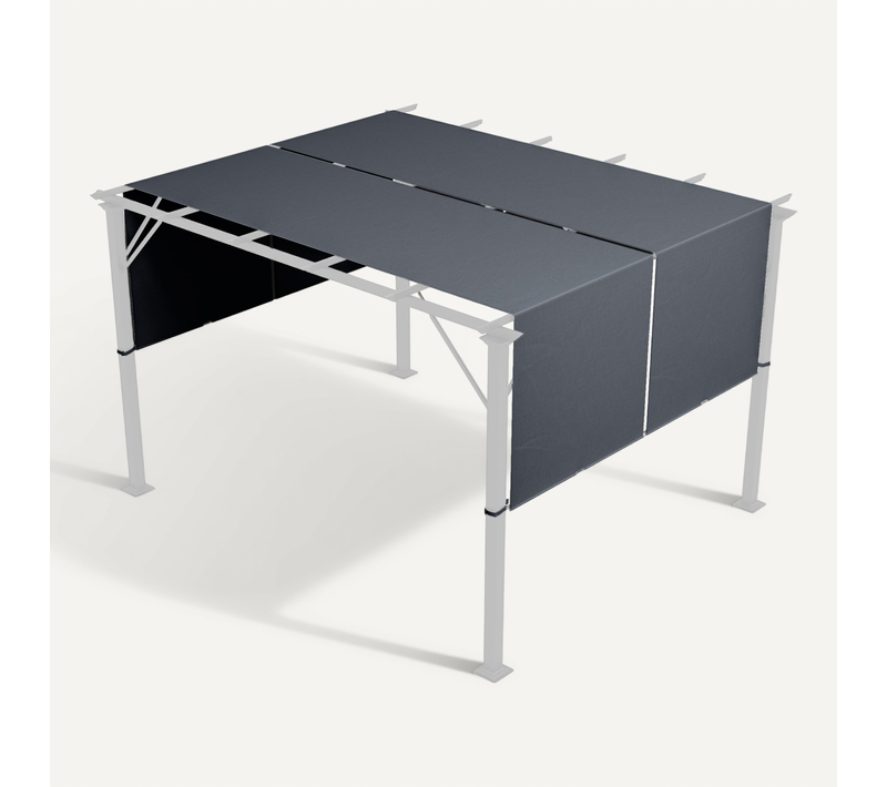 Lot De 2 Toiles De Rechange Pergola Rétractable 3 X 3 M
