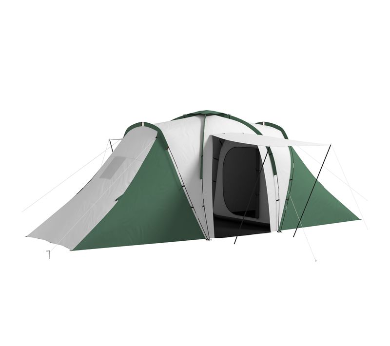 Tente De Camping Familiale 4-6 Pers. Fibre Verre Polyester