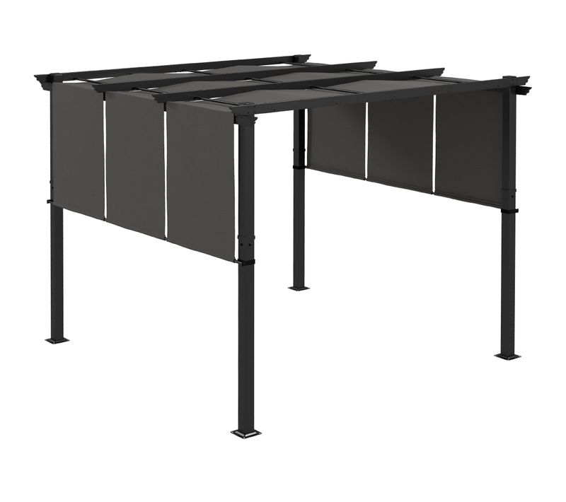 Pergola 3 Toiles Coulissantes - Dim. 2,97l X 2,97l X 2,38h M