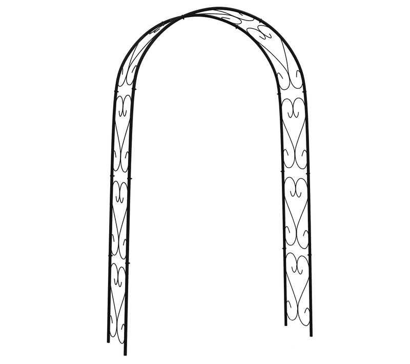 Arche De Jardin Arche à Rosiers Style Fer Forgé Acier Époxy Noir
