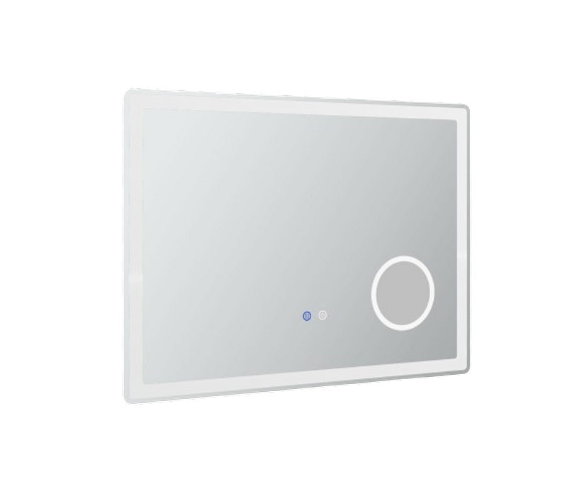 Miroir Lumineux LED Salle De Bain Dim. 80l X 60h Cm Anti-buée Grossissant X3