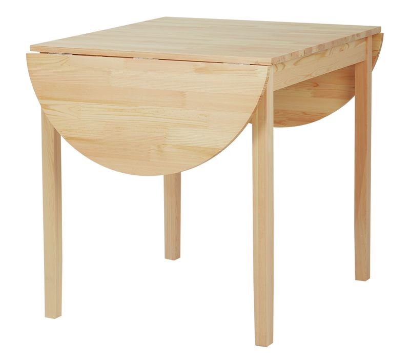 Table à Manger Pliante 2 Abattants - 4 Personnes - Bois Pin