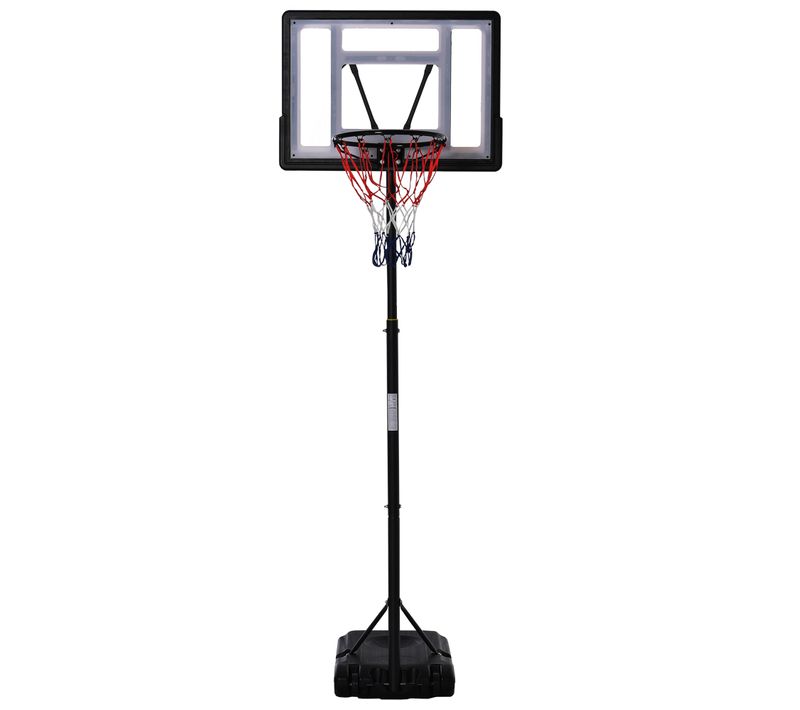 Panier De Basketball Sur Pied - H. Réglable 203-258 Cm - Noir