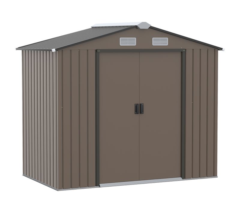 Abri De Jardin - Remise Pour Outils - Cabanon Porte Verrouillable - Tôle D'acier