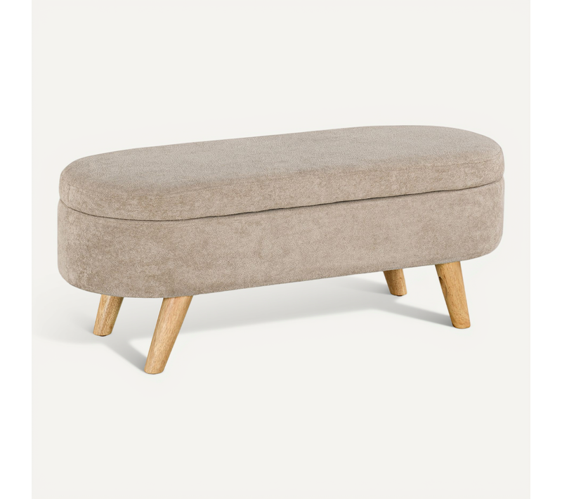 Banquette Coffre De Rangement 2 En 1 Design Scandinave Velours