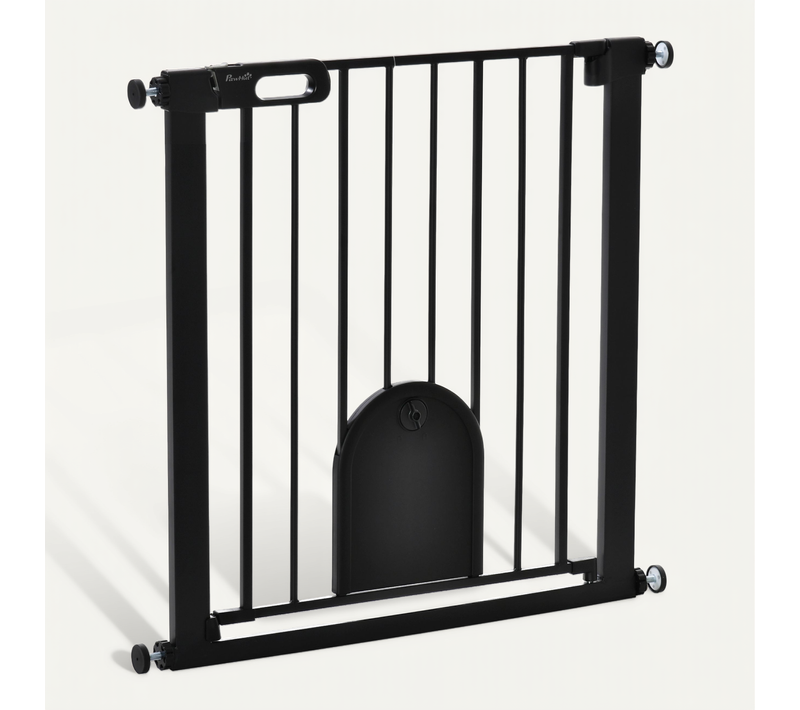 Barrière De Sécurité Chien L.75-82 X H.76 Cm Porte Verrouillable