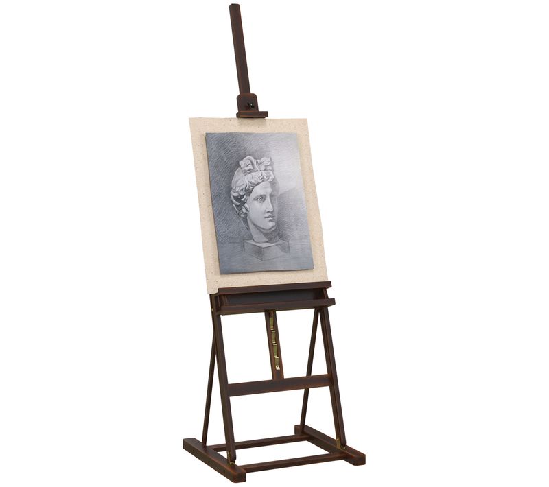 Chevalet D'artiste Sur Pieds Réglable Niche Rangement Bois De Hêtre