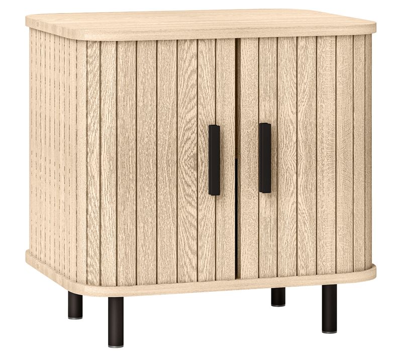 Chevet Table D'appoint Style Shabby Chic 2 Portes Coulissantes