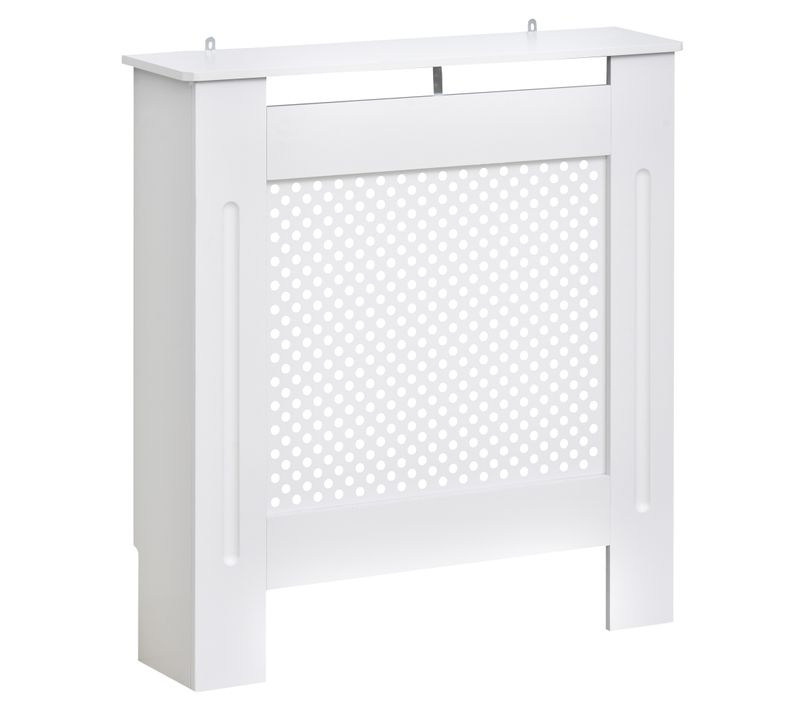 Cache-radiateur - Habillage Radiateur Motif Rond - Mdf Blanc