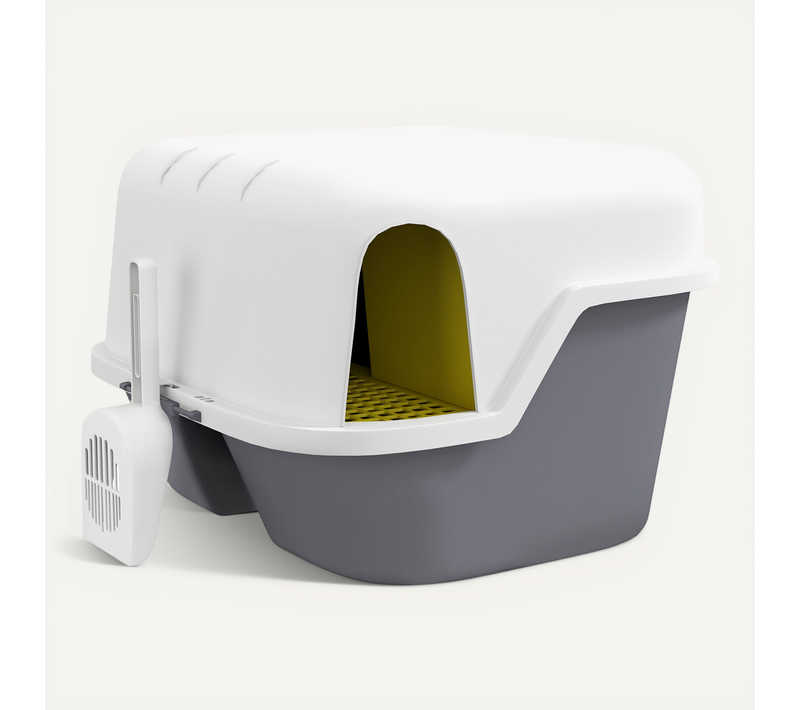 Bac à Litière Chat Semi-fermé - Accessoires - Pp Crème