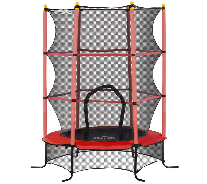 Trampoline Enfant Ø1,63 X 1,9h M Filet De Sécurité Couvre-ressorts