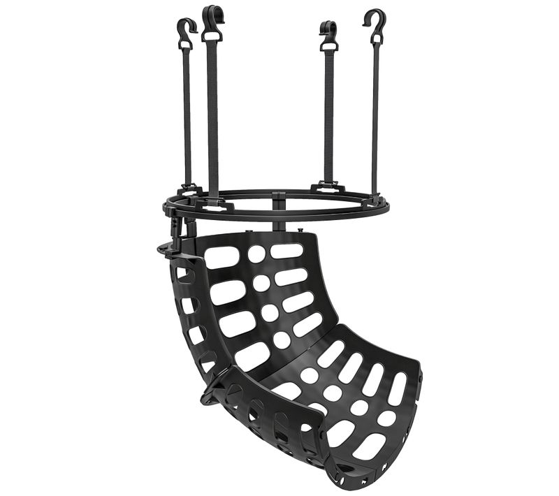 Retour De Ballon De Basket-ball 360° Réglable Crochets Amovibles Noir