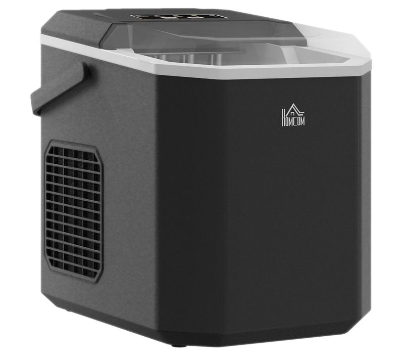 Machine à Glaçons - 12kg En 24h, 9 Glaçons En 6-13 Min. - Accessoires, Nombreuses Fonctions - Noir