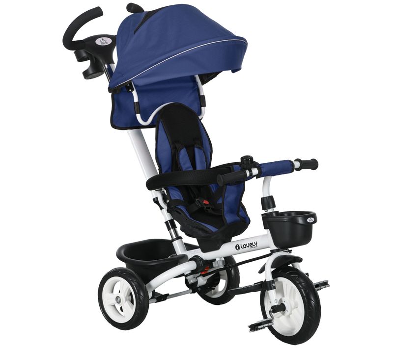 Tricycle Enfant évolutif Pliable Canne Télescopique Siège Réversible
