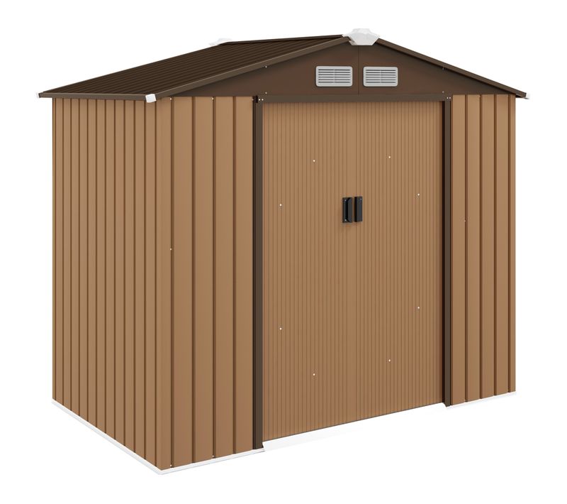 Abri De Jardin - Remise Pour Outils - Cabanon Porte Verrouillable - Tôle D'acier