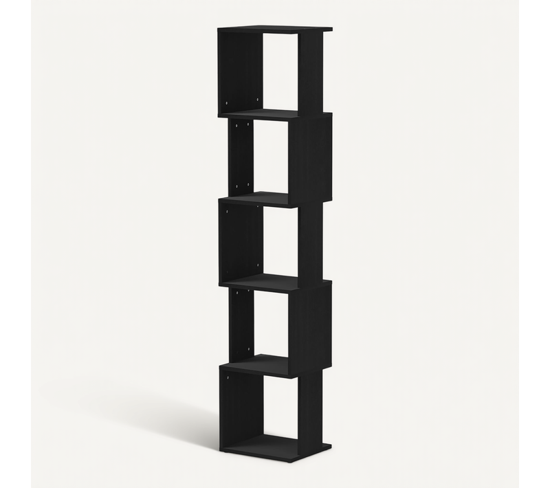 Bibliothèque étagère Design Zig Zag 5 Niveaux Dim. 33 X 28 X 161 Cm