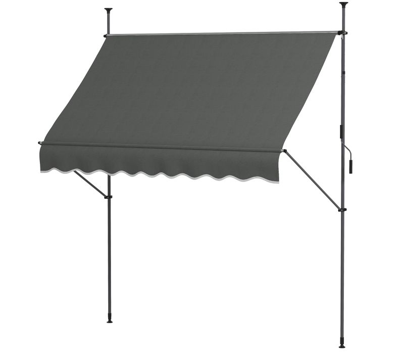 Store Banne Autoportant Manuel Rétractable Réglable Métal Alu Polyester