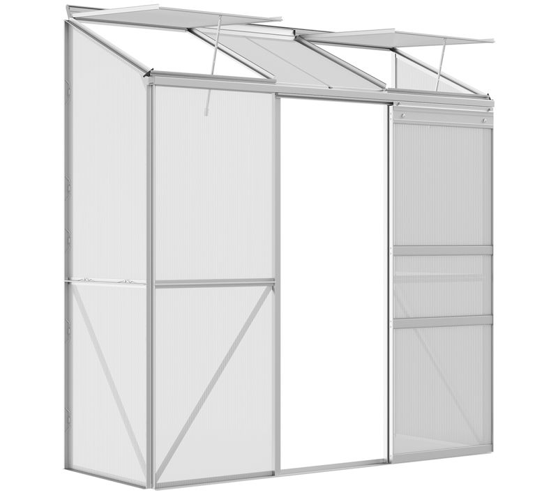 Serre Adossée Jardin - Lucarnes, Portes - Alu Polycarbonate Transparent