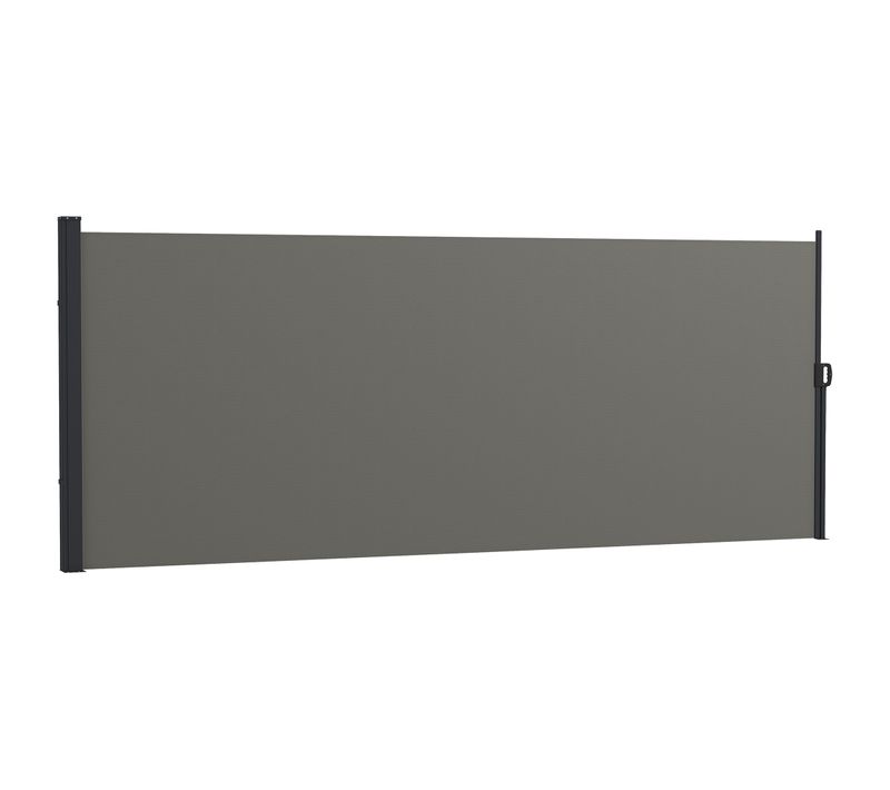 Store Latéral Brise-vue Paravent Rétractable 4l X 1,60h M Gris Foncé