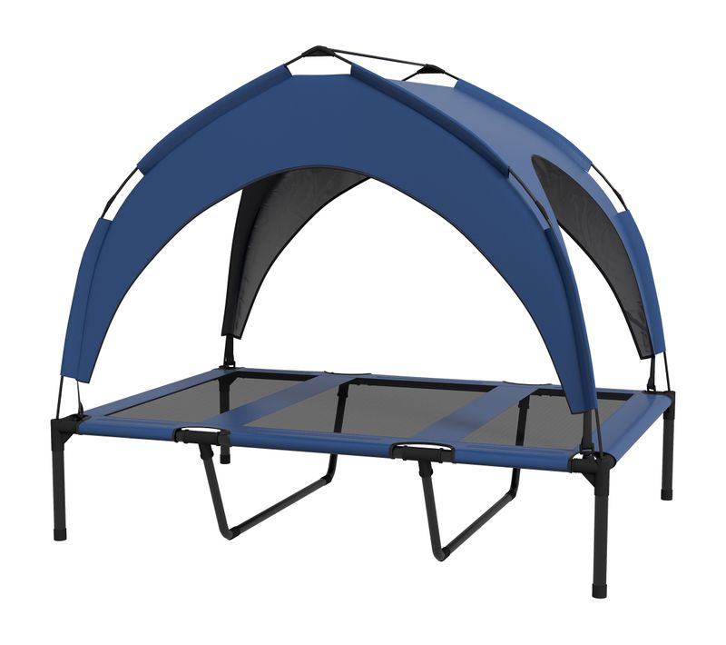 Lit Chien Sur Pied Avec Voile Ombrage Et Sac De Transport