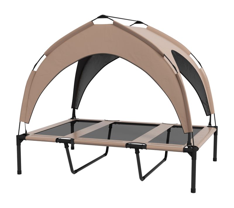 Lit Chien Sur Pied Avec Voile Ombrage Et Sac De Transport