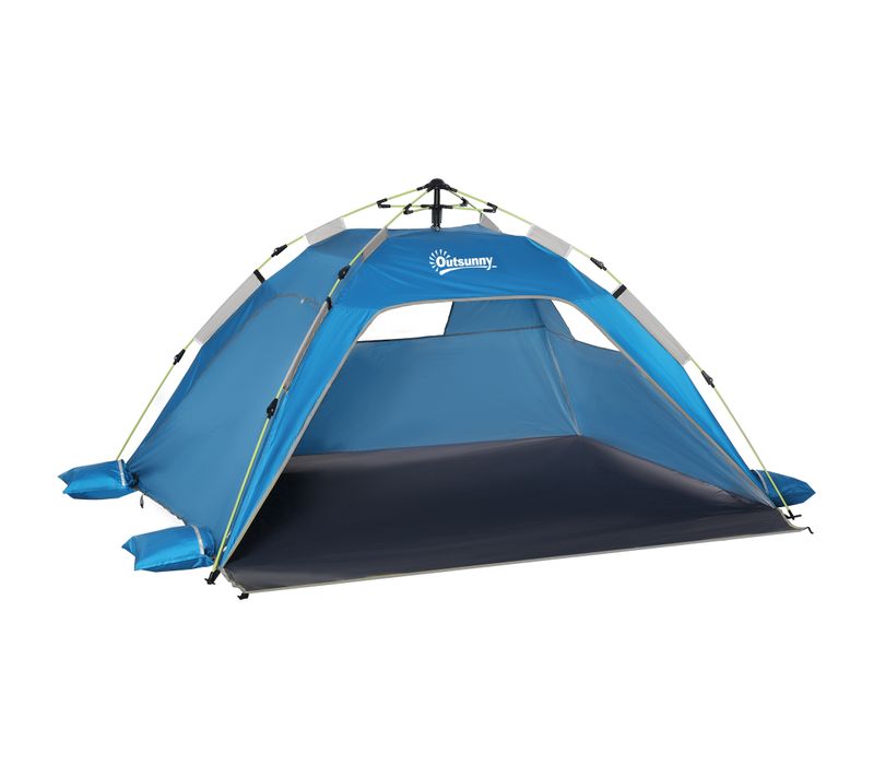 Abri De Camping Tente De Plage Instantanée Portable Bleu