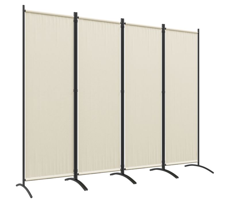 Brise-vue Paravent Sur Pied Séparateur 4 Panneaux 221 X 172 Cm