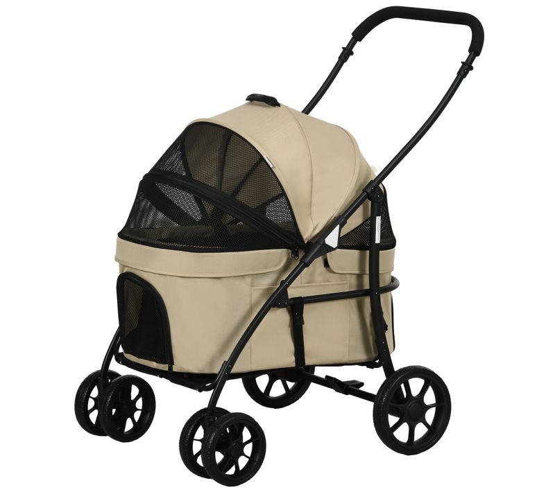 Poussette Pour Chien Pliable Nacelle 2 En 1 Acier Oxford