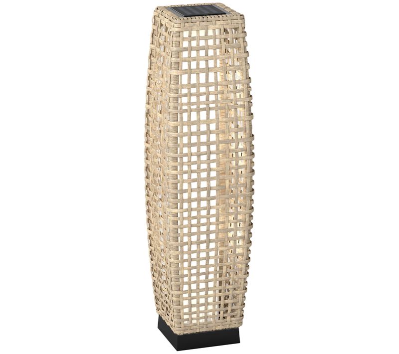 Lampadaire LED Solaire De Jardin Style Colonial Résine Filaire